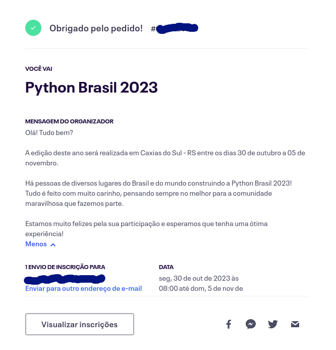 rennerocha's tweet image. Ingresso para a Python Brasil 2023 em Caxias do Sul (lá para o fim do ano) já está comprado. Aproveitando o primeiro lote mais barato 😛
Quem mais vai estar por lá??? Com certeza vai ser o melhor evento do ano!
2023.pythonbrasil.org.br #pythonbrasil2023 #python #caxiasdosul