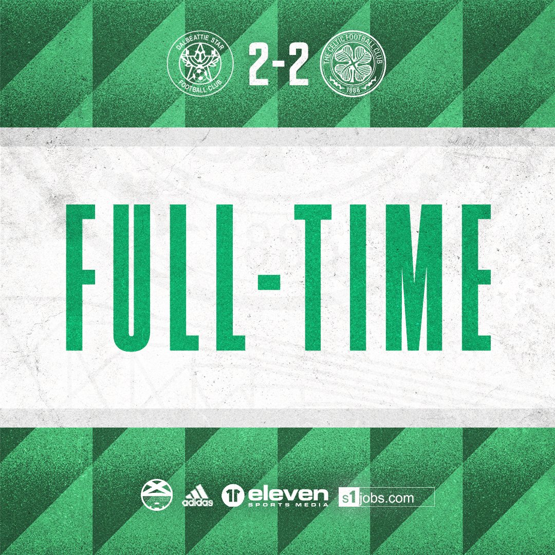 CelticFCB's tweet photo. It ends all level in Dalbeattie.
#DALCEL | #SLFL | #COYBIG๐ https://t.co/OLOs7sCCke