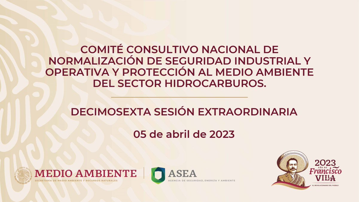 agencia_asea's tweet photo. Se realizó la 16ª sesión extraordinaria del Comité Consultivo Nacional de Normalización de Seguridad Industrial y Operativa y Protección al Medio Ambiente del #SectorHidrocarburos #CONASEA, dónde se presentaron las propuestas de NOM y aprobación del Proyecto de NOM-016-ASEA-2023. https://t.co/wi63BbWgMP