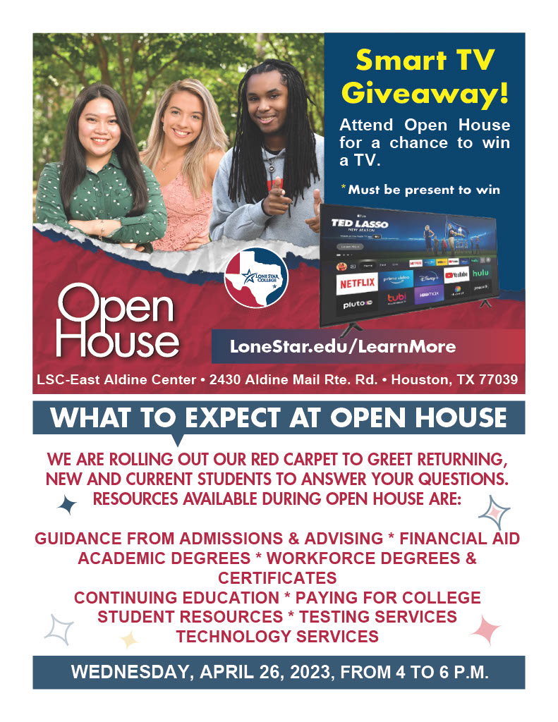 Mark your calendars for the LSC-East Aldine Center Open House!