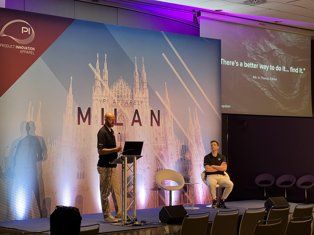 trapdoor_3D's tweet photo. What an incredible second day at PI Apparel #Milan23!

Barry Zundel, led an amazing Think Tank session on The Real-time Revolution. Thank you to everyone who made this conference such a success!

#piapparel #contentcreation #3ddesign #3danimation #unrealengine #unrealengine5 https://t.co/NnoFwT8U3K