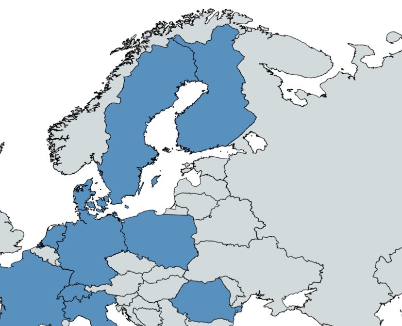 Norskluftvern's tweet photo. Norge som ensom svale i Norden, uten planer for anskaffelse av luftvern mot ballistiske raketter. Kartet viser hvilke land som har eller er i ferd med å få slikt #luftvern. @Forsv_forum @Teknisk 
Les også: https://t.co/MQl7bRWYRm https://t.co/9hZi2P6VWc