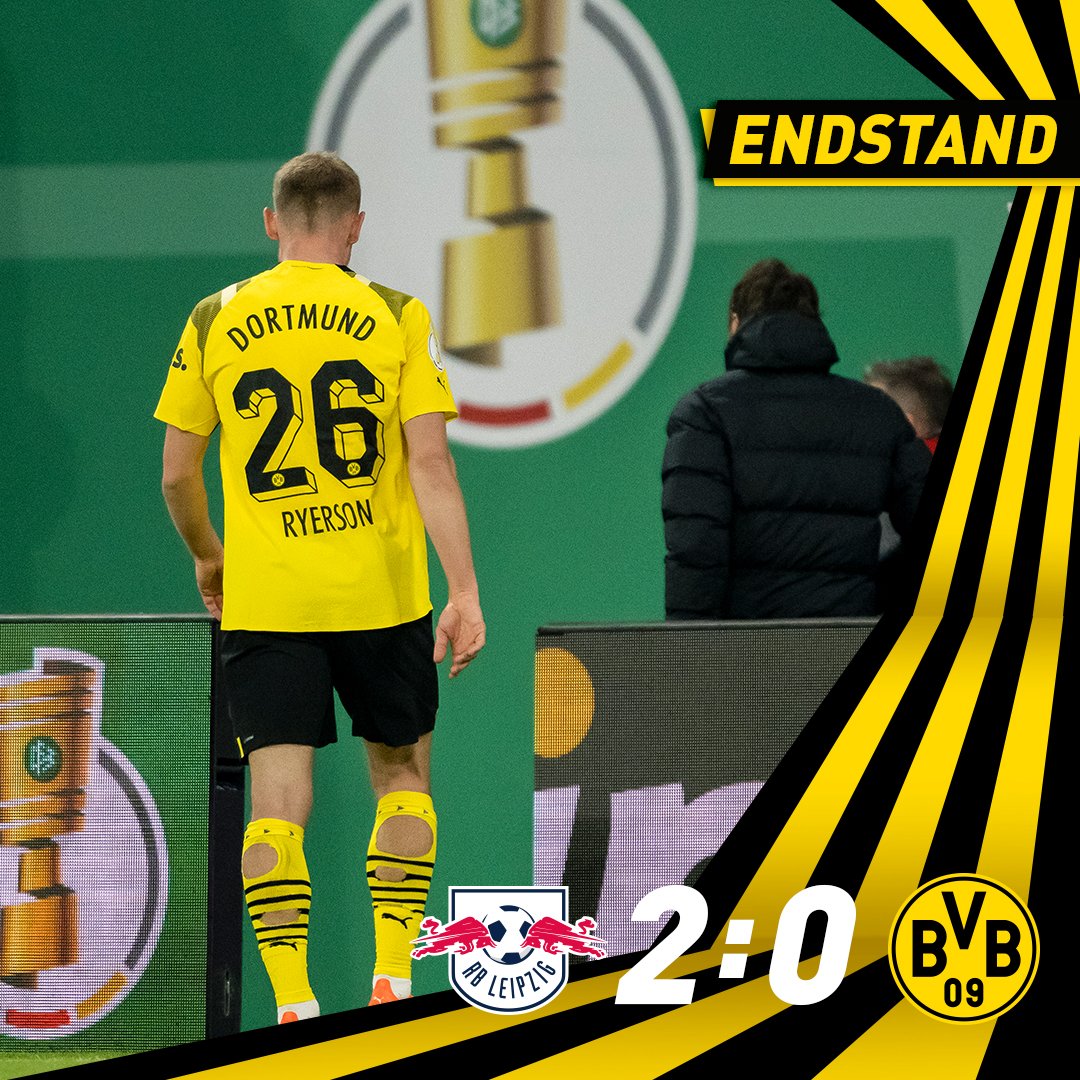 Wir scheiden aus dem Pokal aus. 😣
#DFBPokal #LeipzigBVB