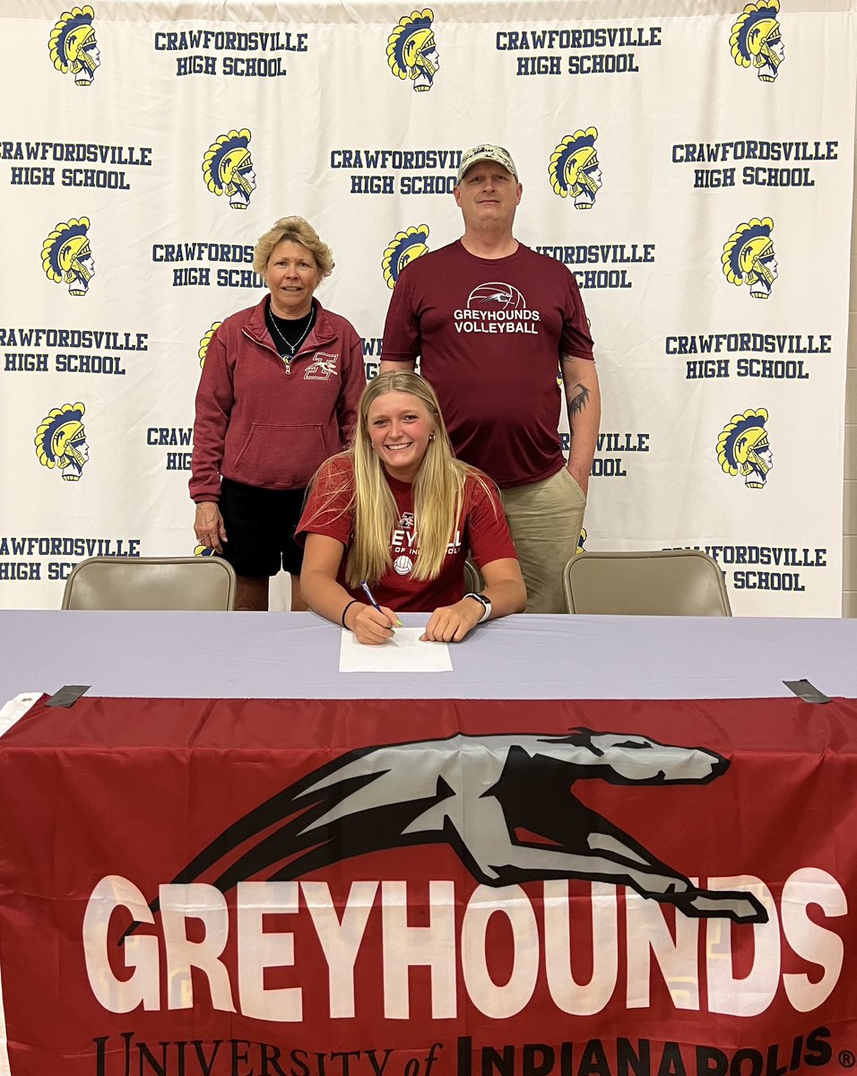 Congrats to <a href="/CrawfordsvilleV/">Athenian Volleyball</a> superstar <a href="/macybruton_/">Macy Bruton</a> on her commitment to continue her academic and volleyball career at <a href="/UIndyVball/">UIndy Volleyball</a>