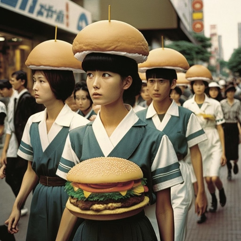 バーガー族」 1971年、ハンバーガーが初めて日本に入って来た頃、その