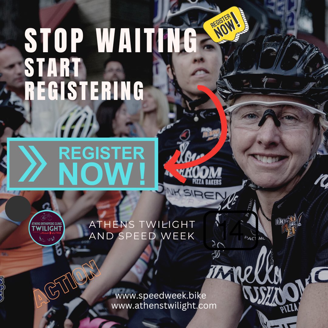 **🚨⏰🚨⏰** 14 days left to register for Speed Week and Twilight! Don’t get shut out of the biggest Criterium day and week. Link in our bio #speedweek #procycling #cycling #criteriums #critlife #critbeef #aoctwilight  #athenstwilight #raceriderunrock