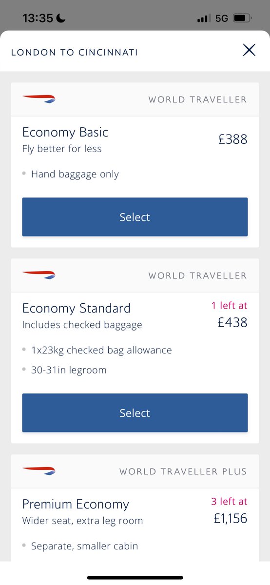 tomokell96's tweet photo. @British_Airways terrible service, I have been trying to book flights for a friends wedding for over a week and website on pc and mobile failing. Call up the help desk only to be told the flights are now an extra £150! https://t.co/LOlP1C8Gc2