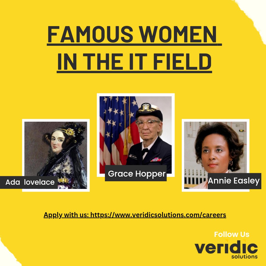 Some of the famous women of IT field who have put so much value in the information technology field. 

#HIRINGNOW #usahiring #Twitter #TrendingNow #famous #itfield #usahiring #twittertrending #usajob