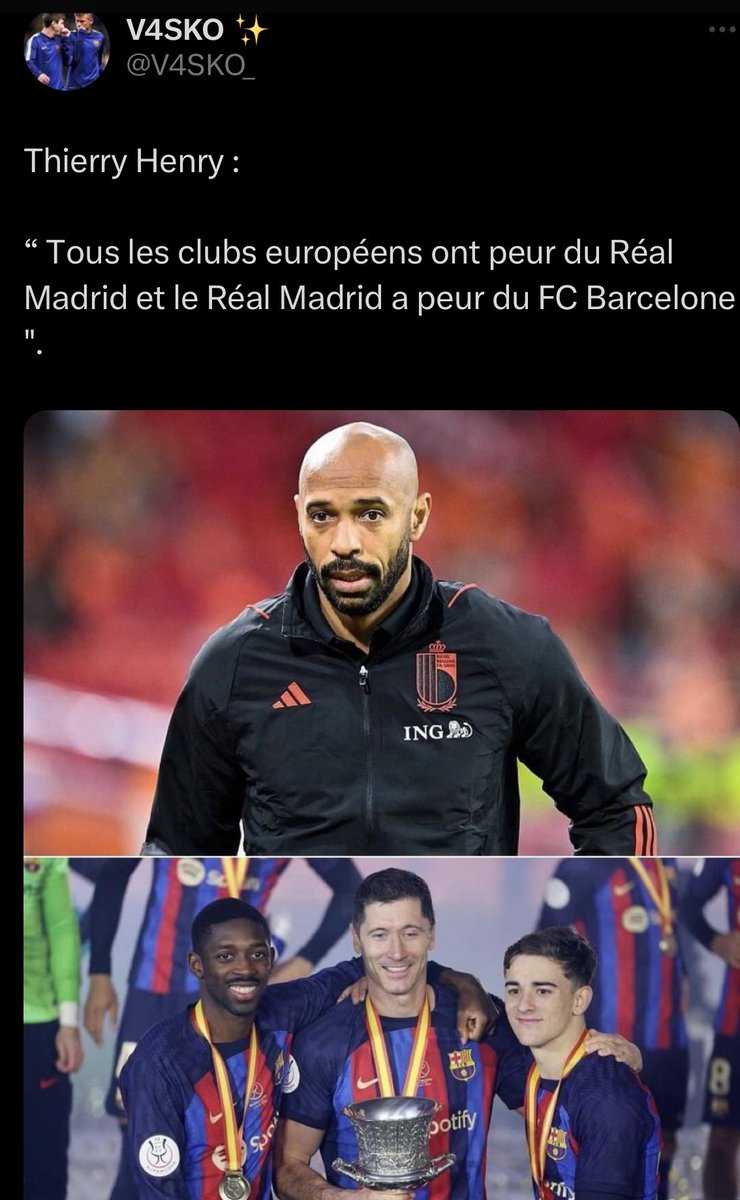 Pourquoi y’a plus de barcelonais qui ressort la phrase d’Henry ?