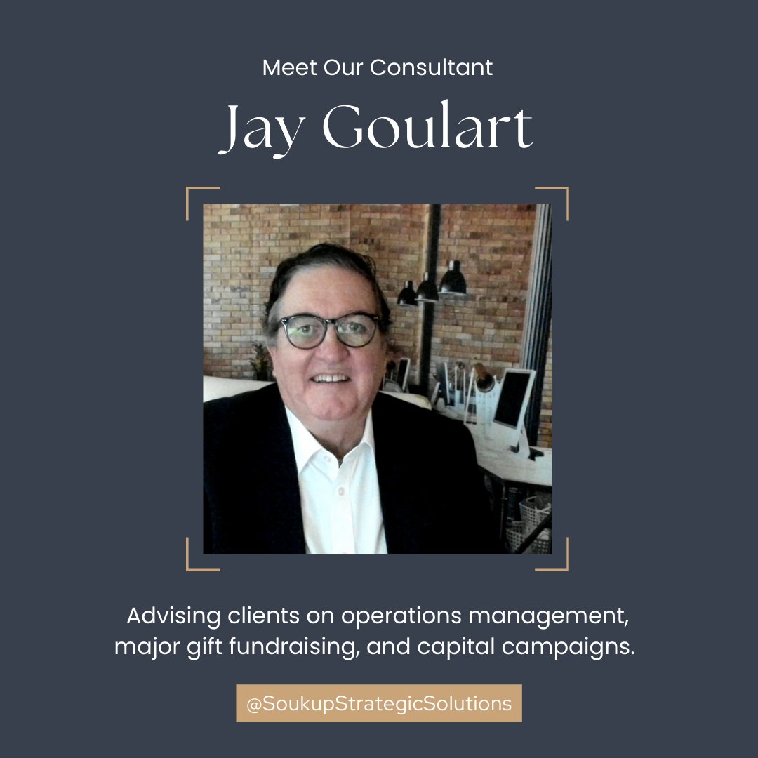 Impactability_'s tweet image. Meet Jay Goulart, a consultant at Soukup Strategic Solutions and a strategic leader, thinker, and fundraiser with over 25 years of experience in the nonprofit industry.  Learn more about Jay, soukupstrategicsolutions.com/about-us/jay-g…