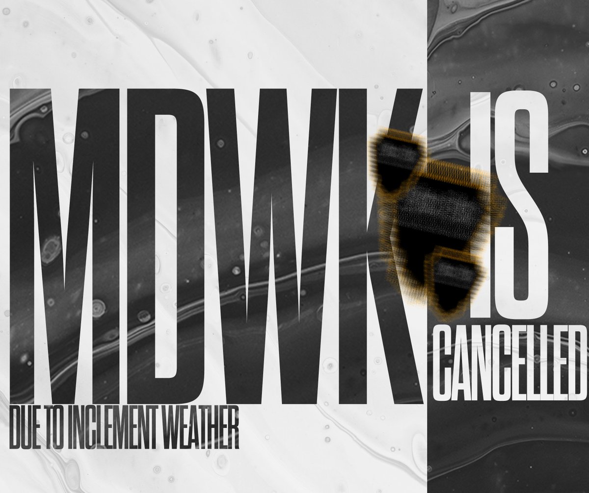ChapelGordon's tweet photo. Due to inclement weather, Our MDWK Encounter is cancelled for the evening!! See you this Sunday for our Easter SUNDAY EXPERIENCE. https://t.co/Wk2NDP6OBC