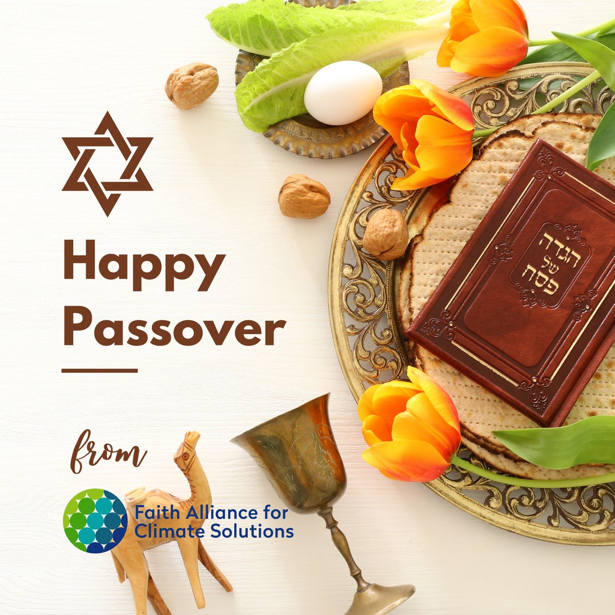Happy Passover from your friends at Faith Alliance for Climate Solutions!