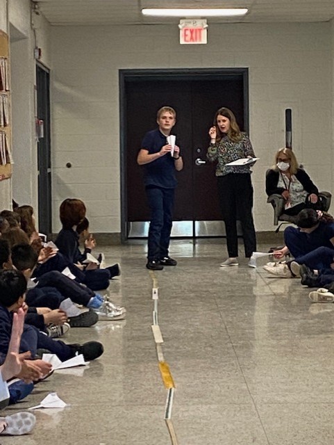 camaceschool's tweet photo. Grade 6's challenging their flight skills as competition began @HWCDSB #STEM for all planes exhibiting the four forces of: lift, weight, thrust and drag. https://t.co/c0DGSzIHjv