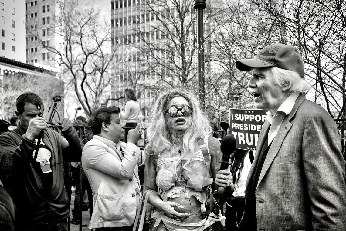 Yesterday 4/4/23 Outside the New York City Supreme Court, where the US former president Donald Trump was charged with 34 felony counts. #karmawillbiteyouintheass #trump #nyc @crackheadbarneyandfriends #newyorksupremecourt
