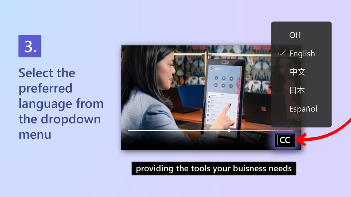 PowerPoint Live now has closed captions! It helps those who are deaf or hard of hearing, have difficulty processing auditory information, have a language barrier, or join the meeting from a loud environment to understand video content better. Details: msft.it/6018gGDmM