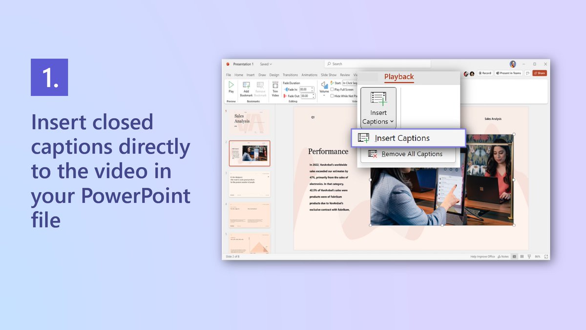 Microsoft Teams on Twitter "PowerPoint Live now has closed captions