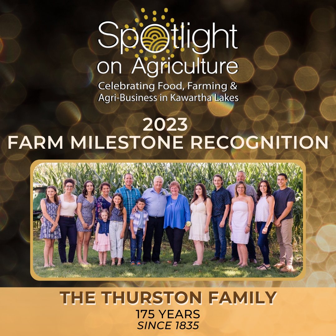 It was a pleasure to recognize the Thurston Family for having surpassed 175 years as a farming family in the County of Victoria at the ✨Spotlight on Agriculture Gala✨

#SpotlightOnAg #OntAg #LindsayAgSociety #LocalAg #KawarthaLakes