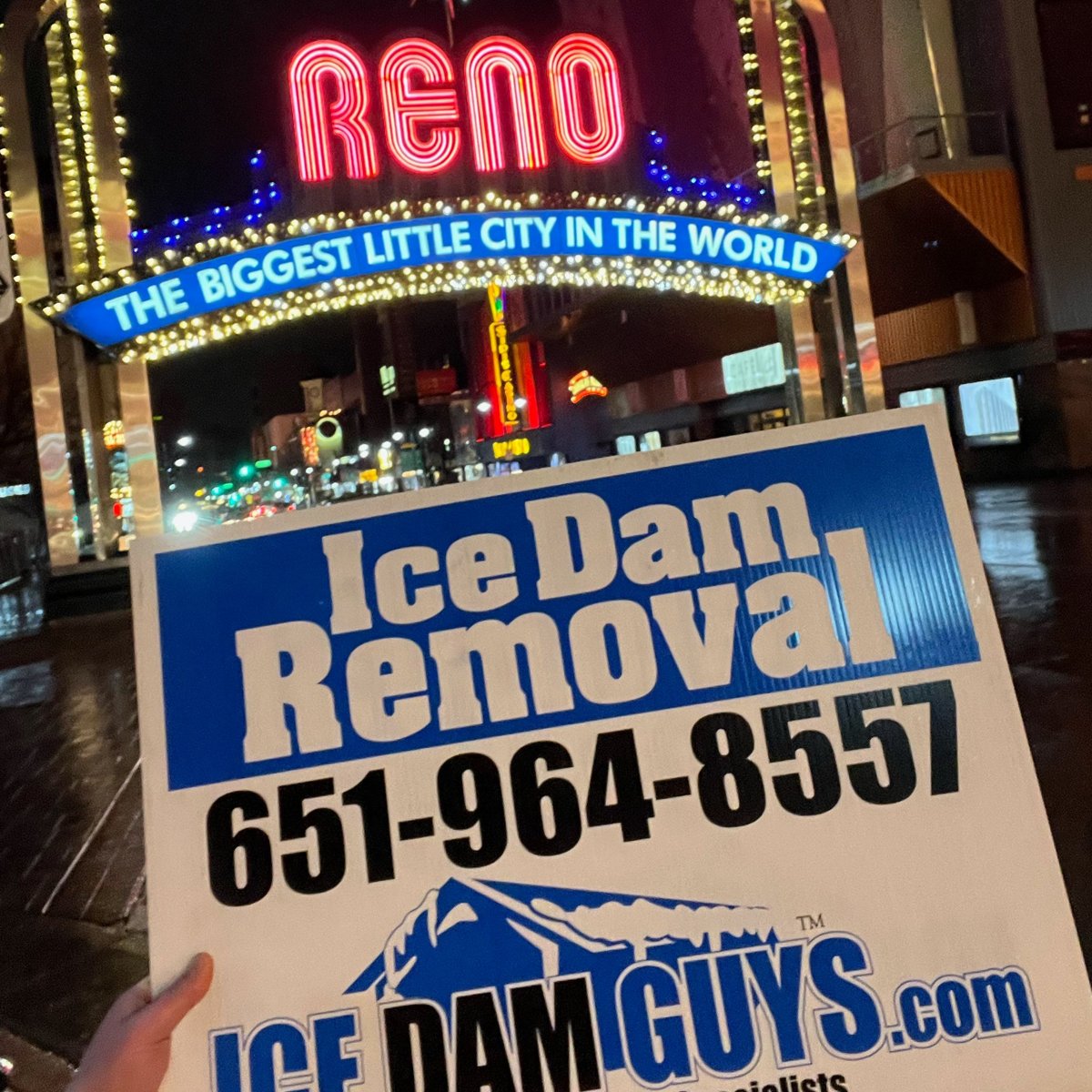 Bright lights, Big (Little) City, and BIG ice dams. We came and we conquered. #IceDamRemoval #IceDamDamage #WinterRoofing #FrozenGutters #RoofSnowRemoval #RoofLeaks #PreventIceDams
#reno #nevada #lights #icedamguys