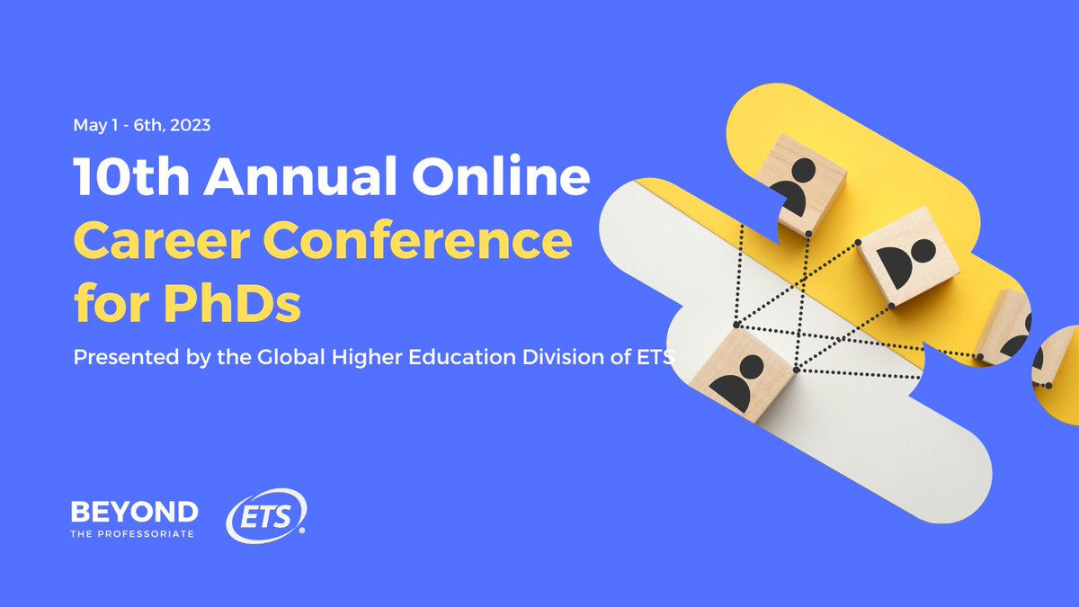 For the first time ever, @beyondprof Annual Online Career Conference for PhDs is FREE for any PhD or Postdoc to attend live (thanks to Pfizer Canada and ETS Global Higher Education.)

Please retweet so we can reach as many PhDs as possible! beyondprof.com/conference/