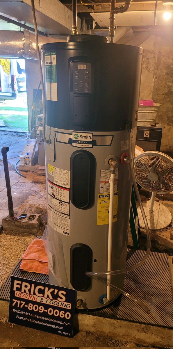 FrickCooling's tweet photo. Heat pump water heater installed for our customer https://t.co/06e5OHLbRW
