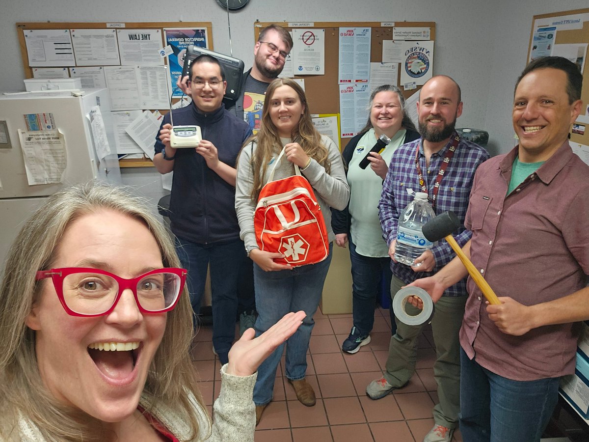 Guess what today is... #SafePlaceSelfie day! In our office, the break room is our interior room safe place with extra supplies for various hazards. For more info on how to prepare: noaa.gov/safeplaceselfie  #cawx