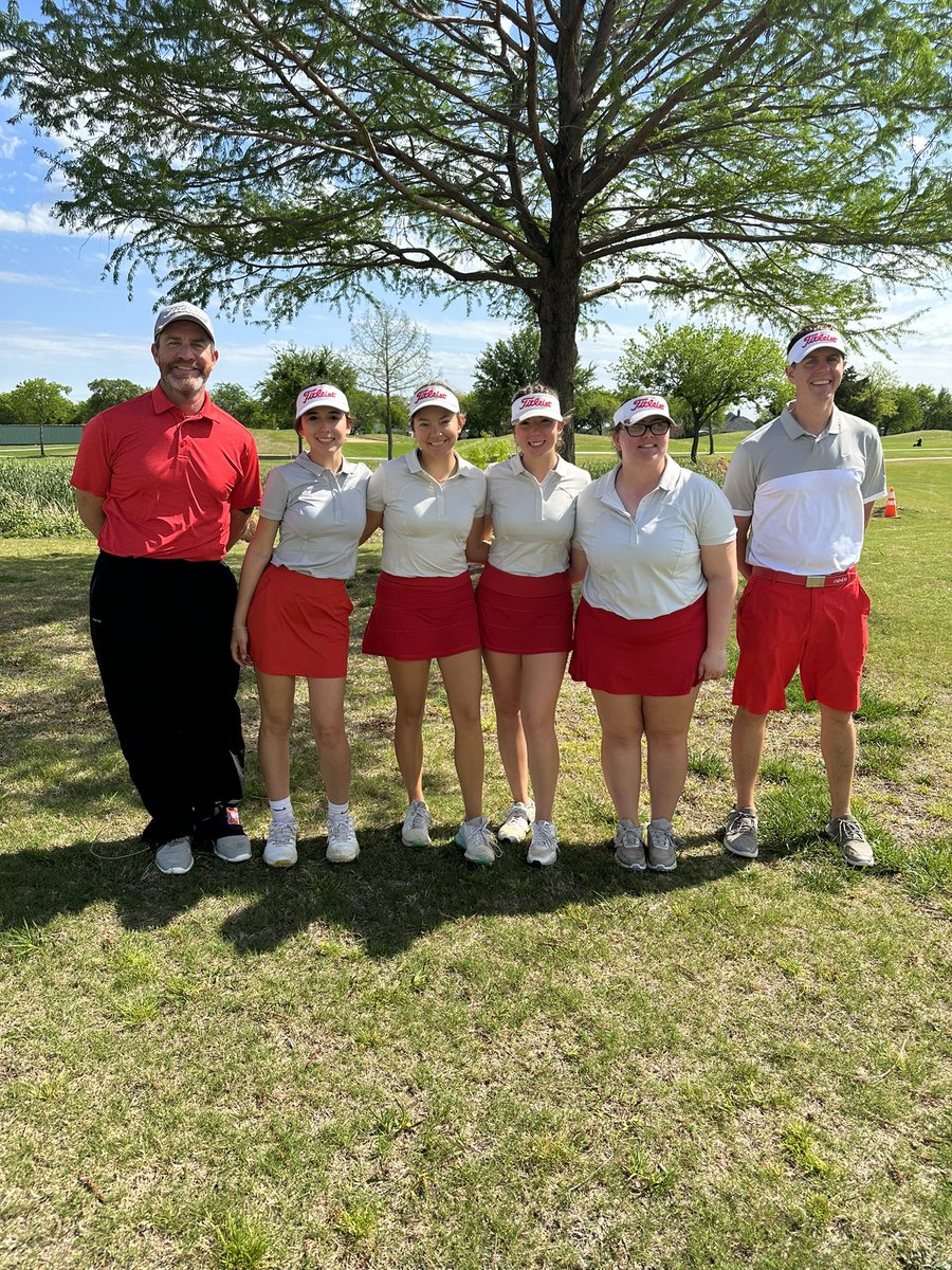 heritagegolfers's tweet photo. Girls finish 3rd in the District 8-5A Tournament. Congratulations to Brynlea Caldwell 1st team All District with 5th place finish &amp; Cate Swize 2nd team All District with 7th place finish individually. @MidloHeritage @MISD_Athletics #MISDproud https://t.co/fGilTBTsqb