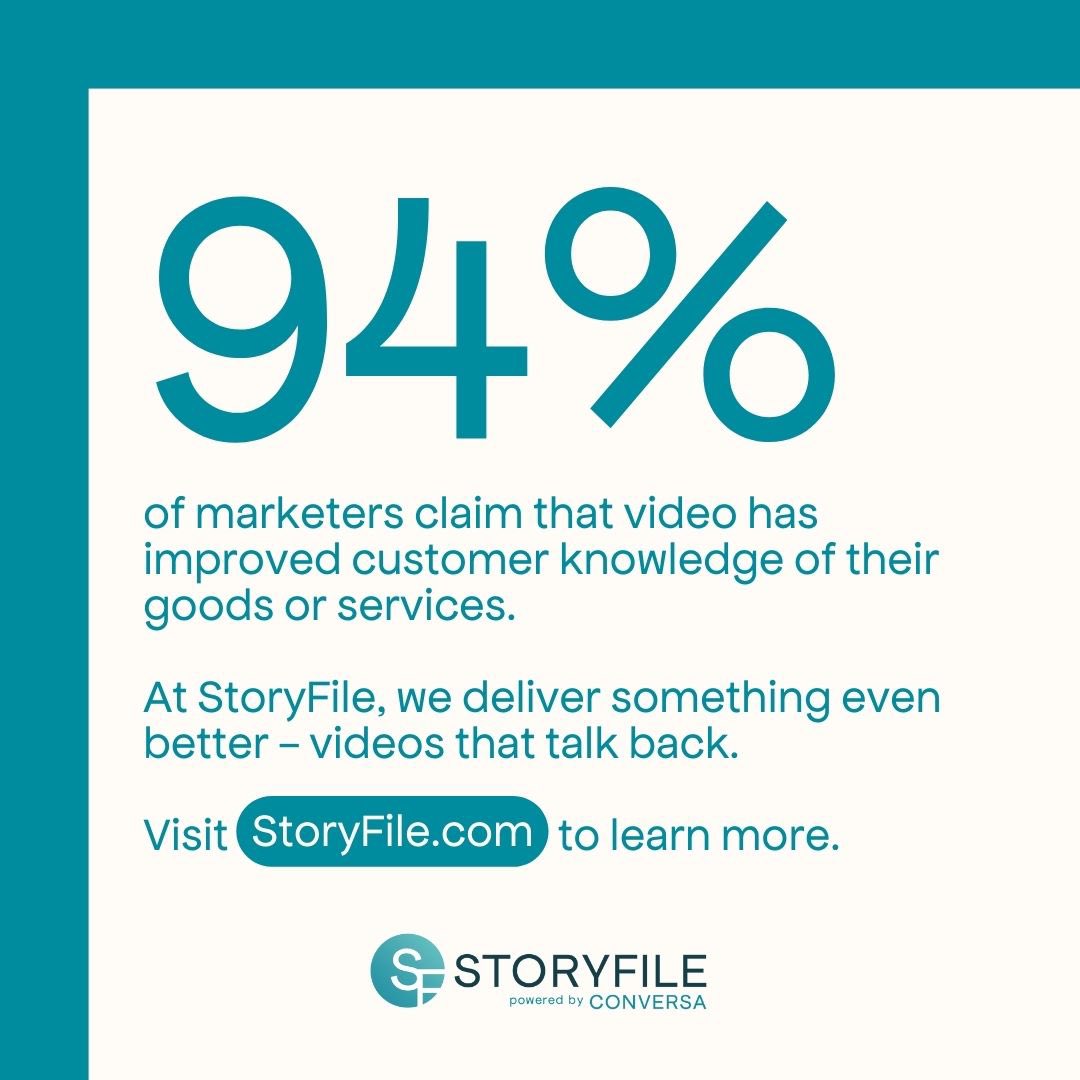 StoryFile's tweet image. Visit StoryFile.com to learn more about our cutting-edge Conversational  Video AI technology. 📲 #StoryFile #ConversationalVideo #ConversationalAI #VideoMarketing
