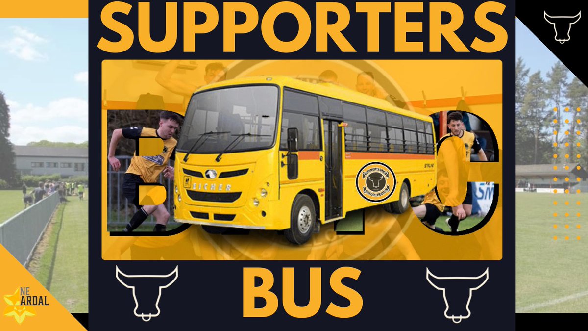 SEMI FINAL | Our <a href="/ArdalNorthern/">Lock Stock Ardal Northern Leagues</a> Semi-Final match this weekend away at Denbigh Town will see our supporters bus leaving Lant Fields @ 10.00am on Saturday 8th April.

DM on here or our Facebook page to reserve your seat!

🐂🟠⚫️