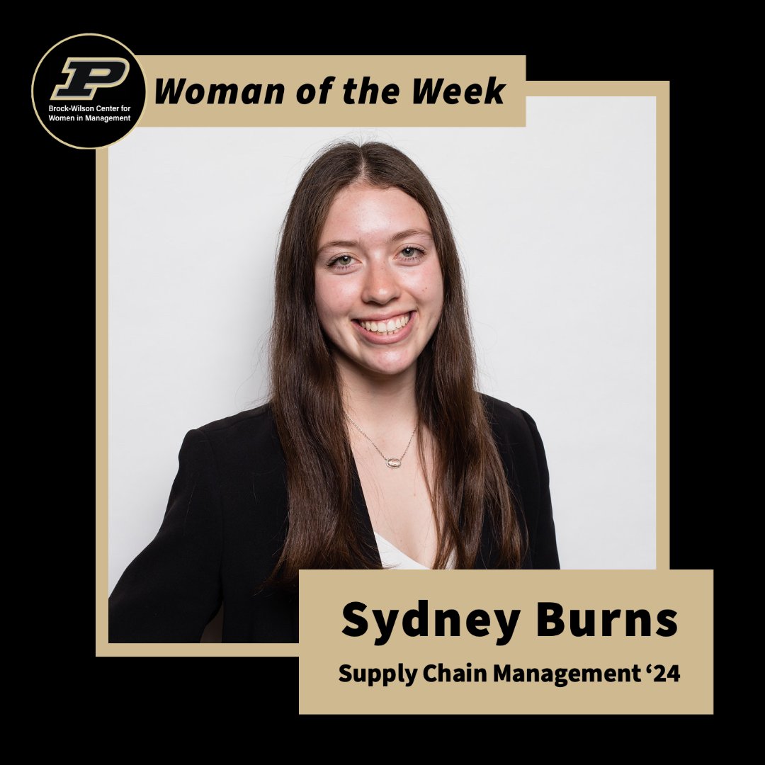 Brock-Wilson Center for Women in Management (@brockwilsonctr) on Twitter photo This week's WOW features Sydney Burns! Sydney currently serves as the Vice President of Conference for Women in Business and is also a member of the Purdue Dance Team, Alpha Xi Delta, the Larsen Leaders Academy, and the Honors College!
<a href="/PurdueBusiness/">Purdue Daniels School of Business</a> <a href="/PurdueWIB/">Purdue WIB</a> <a href="/LarsenLeaders/">Purdue Larsen Leaders Academy</a> This week's WOW features Sydney Burns! Sydney currently serves as the Vice President of Conference for Women in Business and is also a member of the Purdue Dance Team, Alpha Xi Delta, the Larsen Leaders Academy, and the Honors College!
<a href="/PurdueBusiness/">Purdue Daniels School of Business</a> <a href="/PurdueWIB/">Purdue WIB</a> <a href="/LarsenLeaders/">Purdue Larsen Leaders Academy</a>