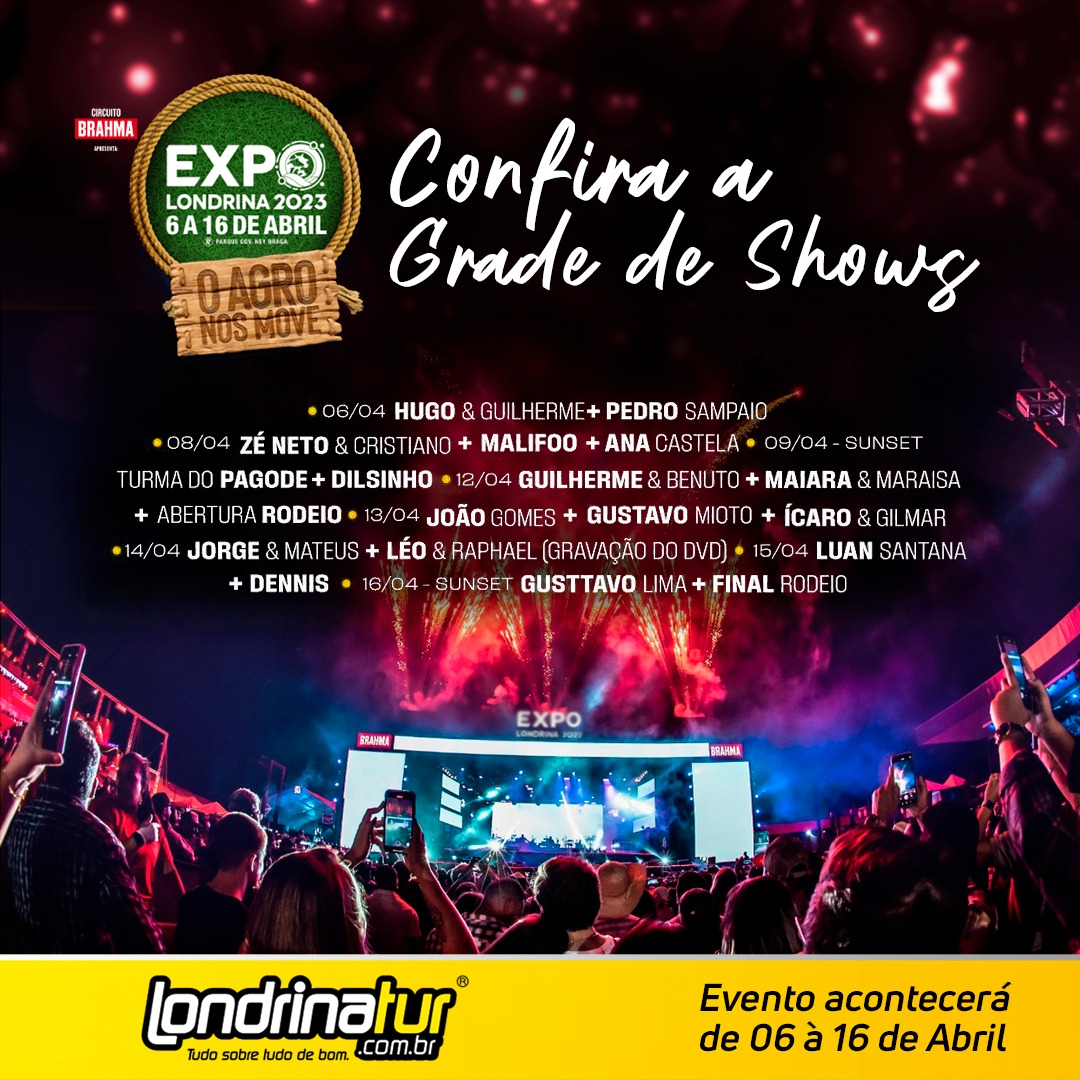 Londrinatur's tweet photo. É amanhã! Já preparou a roupa, chapéu e cinturão? 🤠
A ExpoLondrina 2023 está quase começando! Vem aí muito agito para transformar os próximos dias em um palco de diversão e novidades para você! Fique por dentro e acompanhe o que há de melhor ExpoLondrina 2023! 🤩 https://t.co/E0CW0XiPmB