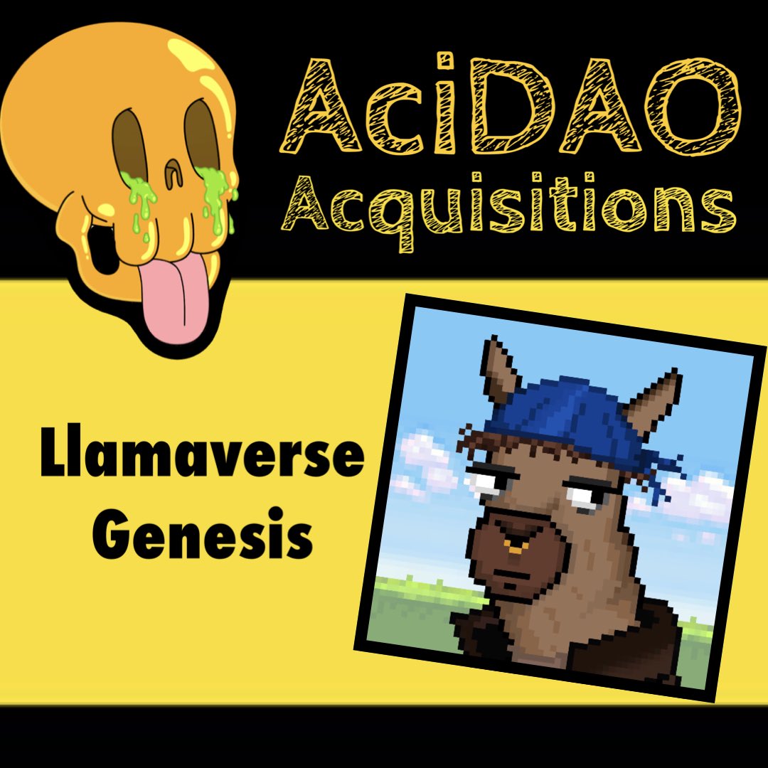 Investing into #leaders &amp; #communities is important to <a href="/AcidBurners/">AcidBurn</a> DAO 
<a href="/Llamaverse_/">Llamaverse</a> addition is great value &amp; #investment