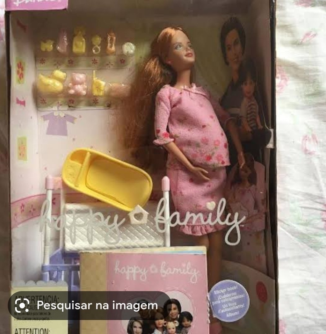 Boneca Barbie Grávida Midge & Baby Happy Family Sem Juros