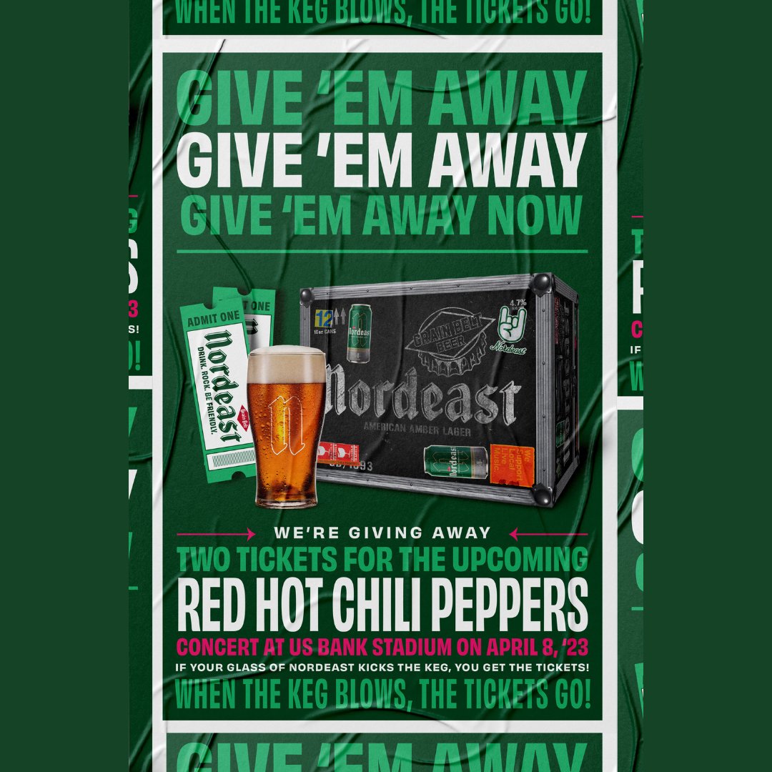 The Corner Bar (@cornerbarmpls) on Twitter photo ๐ถ๏ธ๐ถ๏ธ๐ถ๏ธ GIVEAWAY ALERT๐ถ๏ธ๐ถ๏ธ๐ถ๏ธ
How about...FREE TICKETS TO RED HOT CHILI PEPPERS!!!
The rules are simple- come drink Grain Belt Nordeast at <a href="/cornerbarmpls/">The Corner Bar</a> on Saturday 4/8, if your glass kicks the keg you get two tickets to RHCP THAT NIGHT! Either way you win!! ๐ป๐ป๐ป ๐ถ๏ธ๐ถ๏ธ๐ถ๏ธ GIVEAWAY ALERT๐ถ๏ธ๐ถ๏ธ๐ถ๏ธ
How about...FREE TICKETS TO RED HOT CHILI PEPPERS!!!
The rules are simple- come drink Grain Belt Nordeast at <a href="/cornerbarmpls/">The Corner Bar</a> on Saturday 4/8, if your glass kicks the keg you get two tickets to RHCP THAT NIGHT! Either way you win!! ๐ป๐ป๐ป
