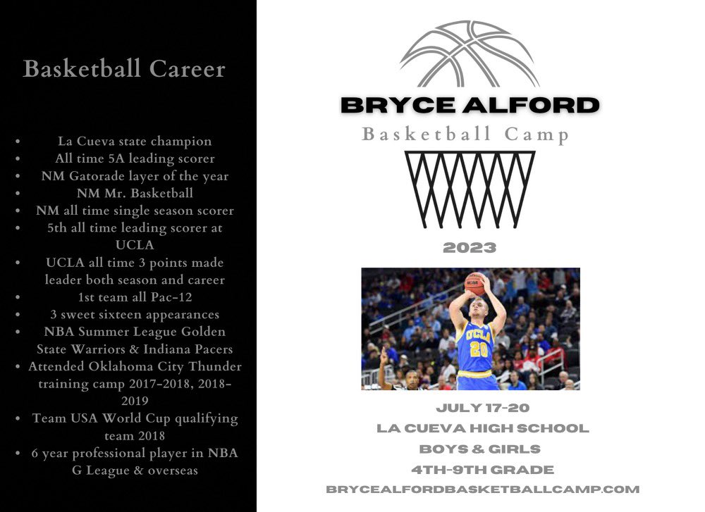 balford20's tweet photo. Registration is officially open! Sign up for camp at https://t.co/iZalOBqPTY 
For more info, contact us at info@brycealfordbasketballcamp.com
Can’t wait to see you all at camp this summer! https://t.co/INo9bdNXOa