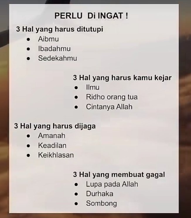 Innayaputri72's tweet photo. Tak bosan2 gw ngingetin👇👇👇hal2 yang perlu di ingat

Santun subuh jgn luoa dua Rakaat sunnah fajar lebih baik daripada dunia dan seisinya.

Jaga sholat sekalipun koruptor https://t.co/QQfVRKO1iR