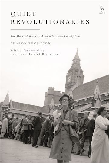 SLSA_UK's tweet photo. The @SLSA_UK is delighted to announce the winner of the Socio-Legal Theory and History Book Prize for 2023 funded by a generous donation from one of our members- Sharon Thompson (2022) Quiet Revolutionaries:The Married Women’s Association and Family Law @DrSharonThomp #SLSA2023 https://t.co/Ku0lmu5vCg