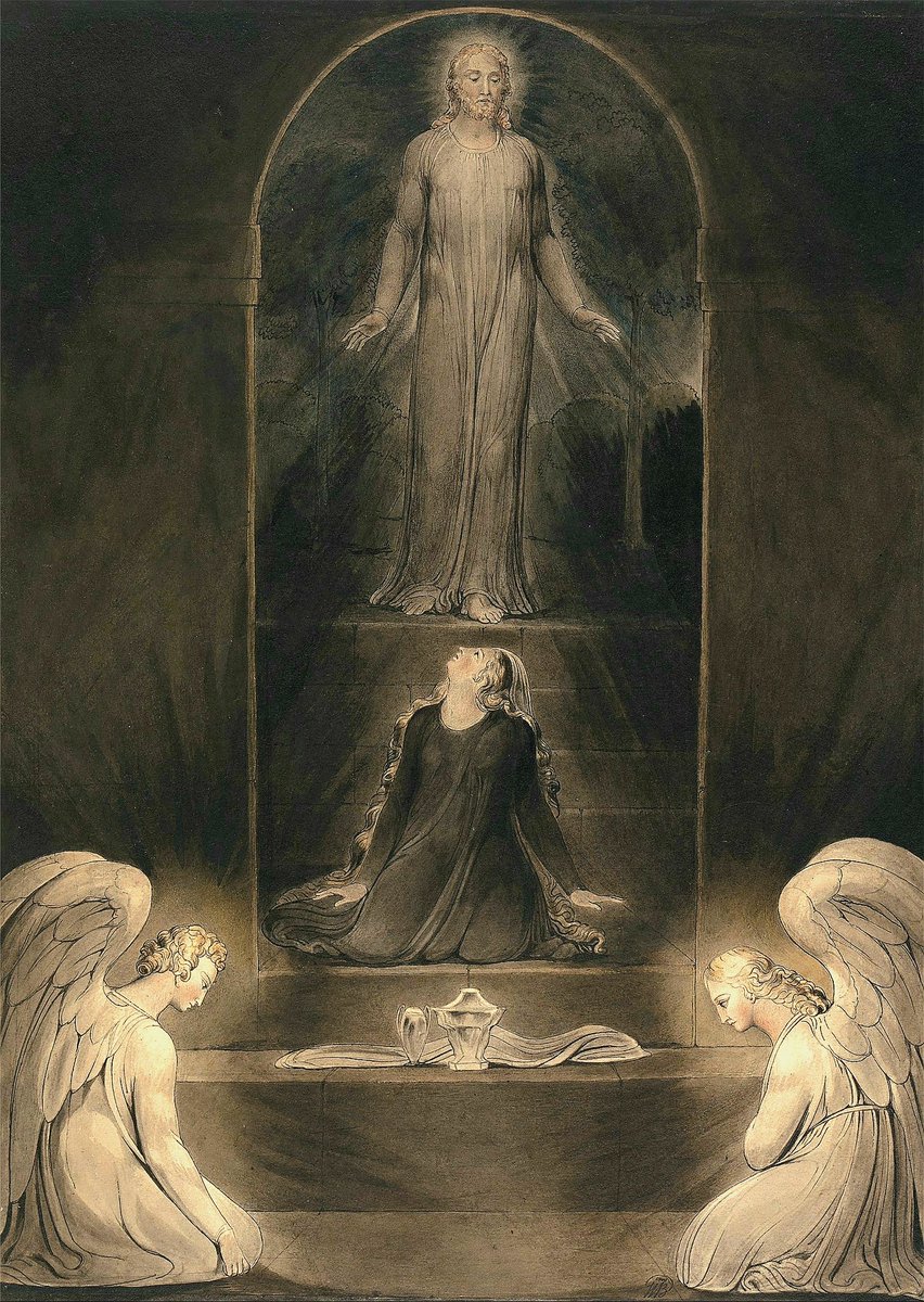 solas_na_greine's tweet image. William Blake - Mary Magdalen at the Sepulchre, 1805