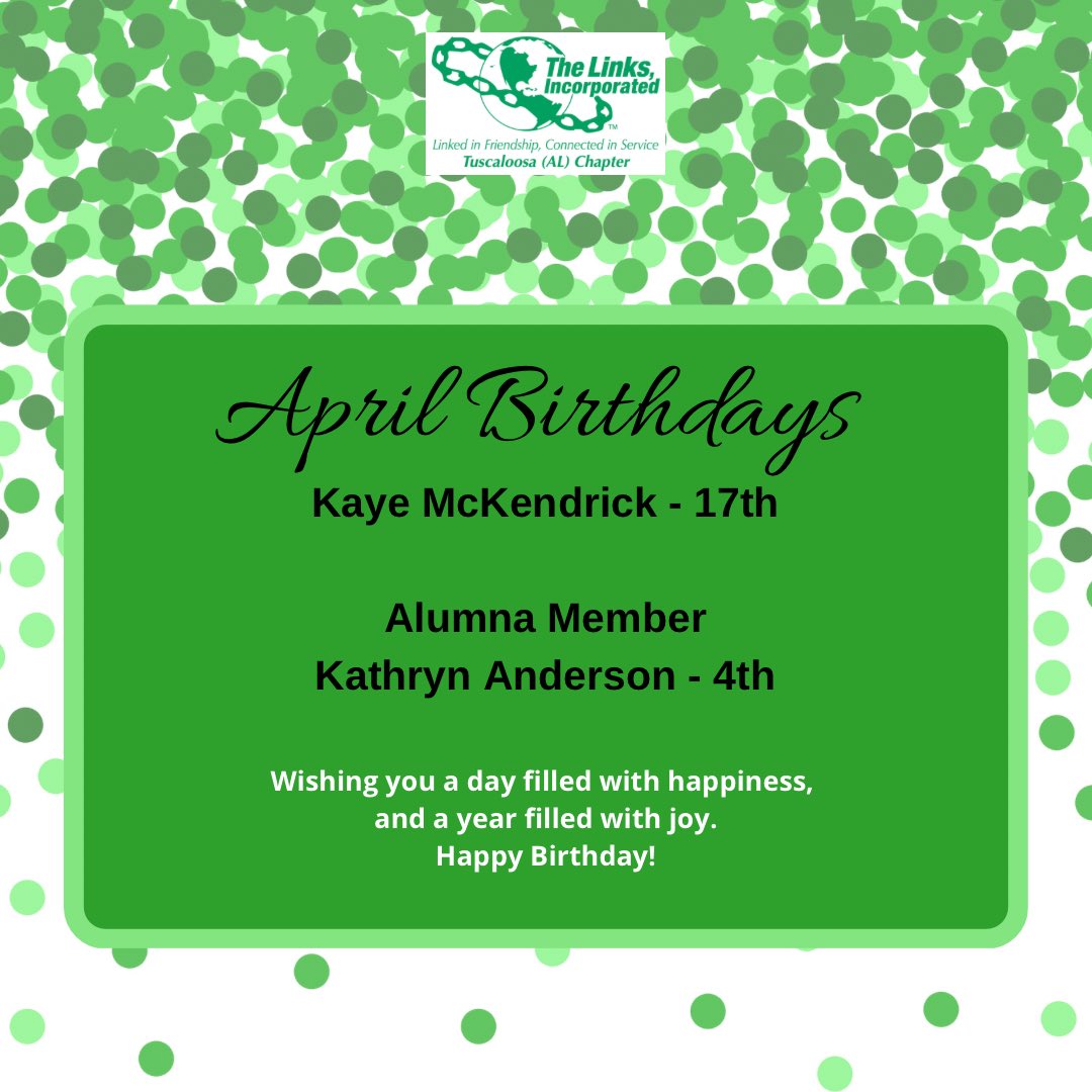 TuscAlLinksInc's tweet photo. Happiest of birthdays! 
#HAPPYBIRTHDAY #salinks #friendshipandservice https://t.co/c8JTxObECJ