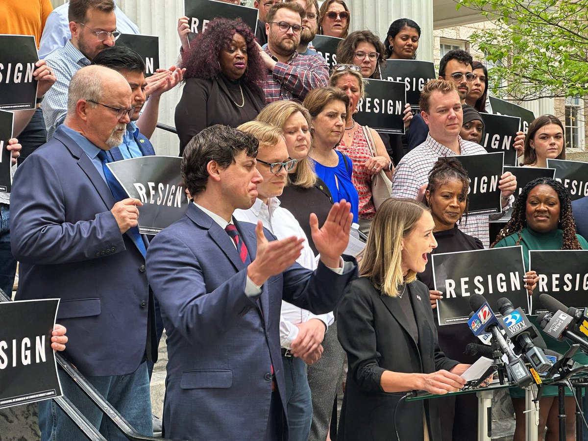 NCDemParty's tweet image. Thank you to everyone who came out today to stand behind Chair @abreezeclayton at our press conference holding Rep. Tricia Cotham accountable for deceiving HD-112 voters by running as a Democrat and then switching her party affiliation once in office to Republican.