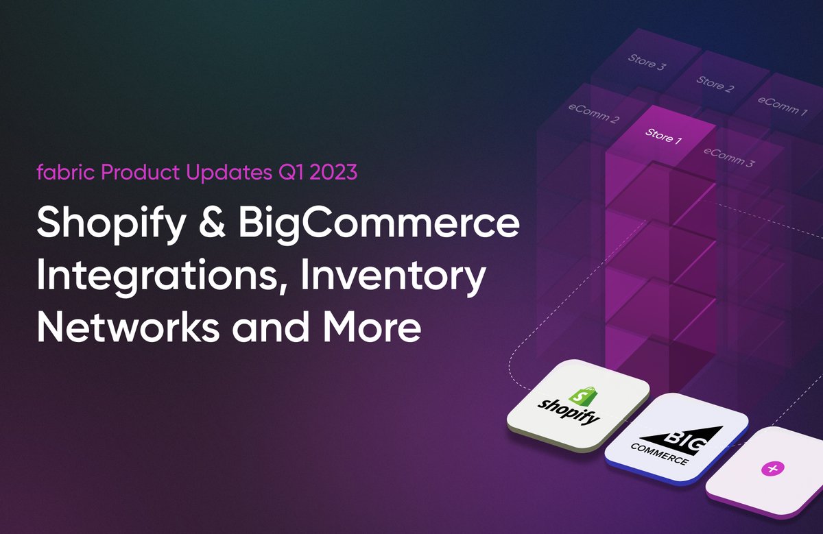 Quarterly release alert: Shopify & BigCommerce integrations for fabric #Marketplace, inventory networks for fabric #OMS, a new developer portal, and more! Check out our blog now: fabric.inc/blog/fabric-pr…