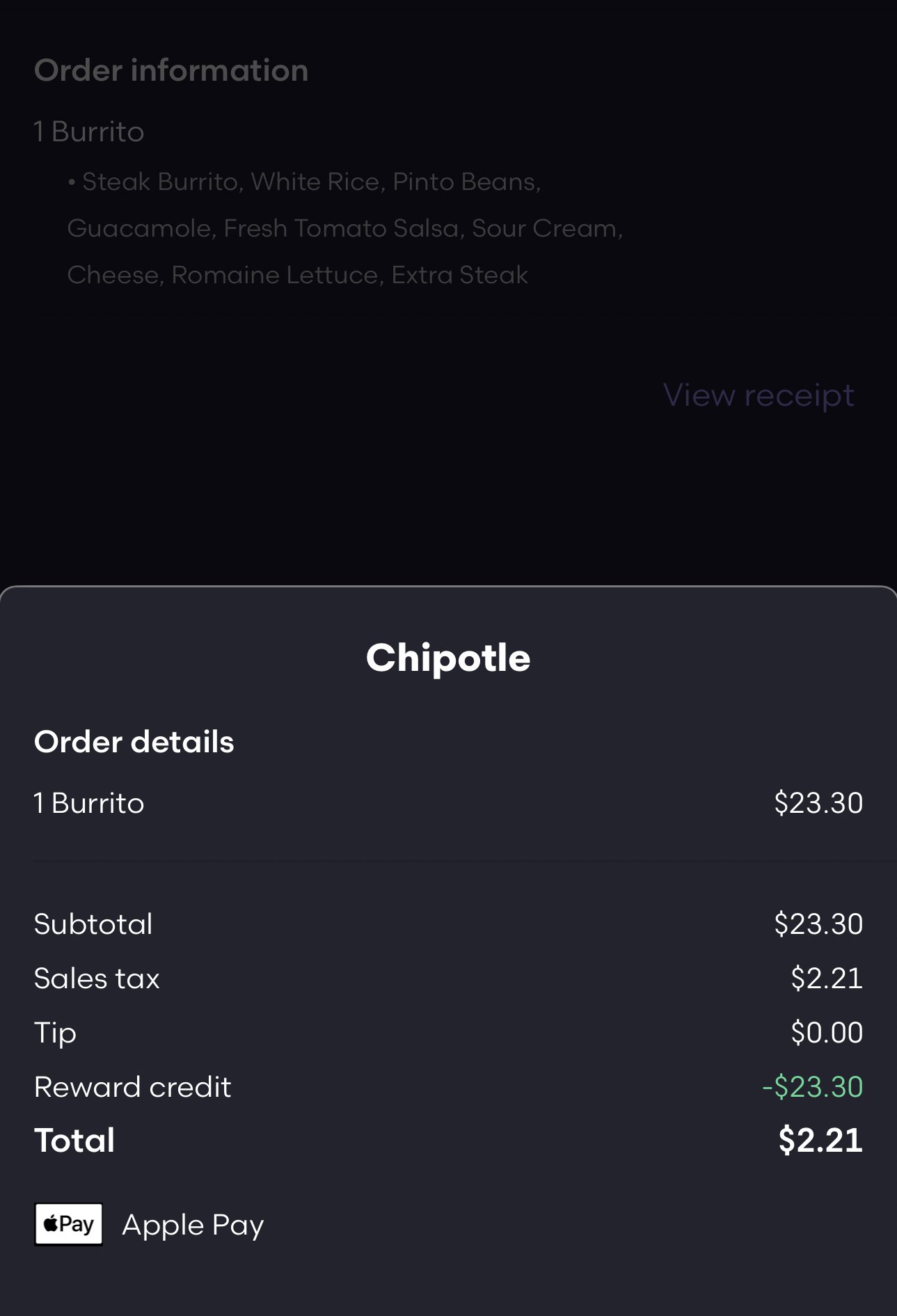 Grubhub chipotle 2024
