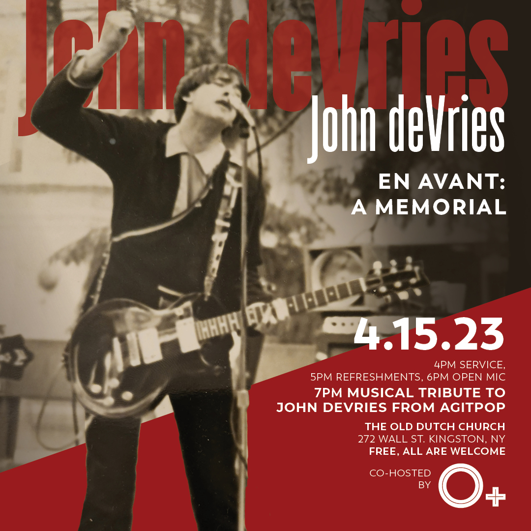 opositivefest's tweet photo. We're honored to co-host a celebration of the life of musician John deVries (best known for his role in the legendary Poughkeepsie art punk band Agitpop) in partnership w/his family & friends.
Please join us.
#agitpop #hudsonvalley #kingstonny https://t.co/6dgV6uh4VH