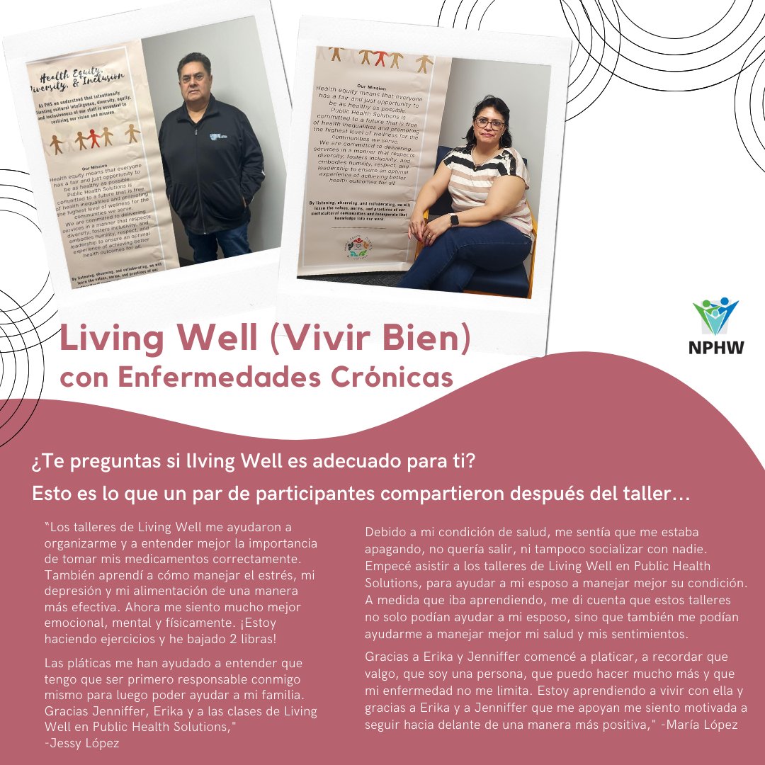PHSHealthDept's tweet photo. ¿Te preguntas como Living Well te puede ayudar?

#NPHW #LivingWell https://t.co/q2vvfvNXII