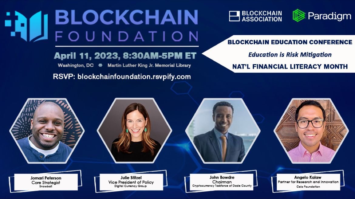 We're supporting The Blockchain Foundation next week in its inaugural Blockchain Education Conference in Washington, DC! Say hi if you are in town! <a href="/CeloOrg/">Celo</a> 

Register here: lnkd.in/dM7Yh_7R