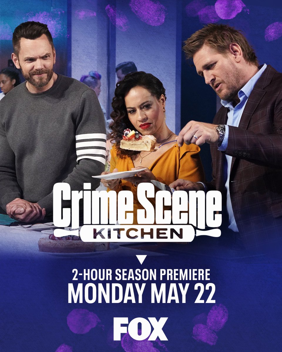 This just baked my day! Mark your calendars for the season 2 premiere of <a href="/CrimeKitchenFOX/">Crime Scene Kitchen</a> debuting on May 22nd <a href="/FOXTV/">FOX</a>. Let's gooooo! <a href="/FoodClubFOX/">Food Club FOX</a> <a href="/yolanda_gampp/">Yolanda Gampp</a> <a href="/joelmchale/">Joel McHale</a>