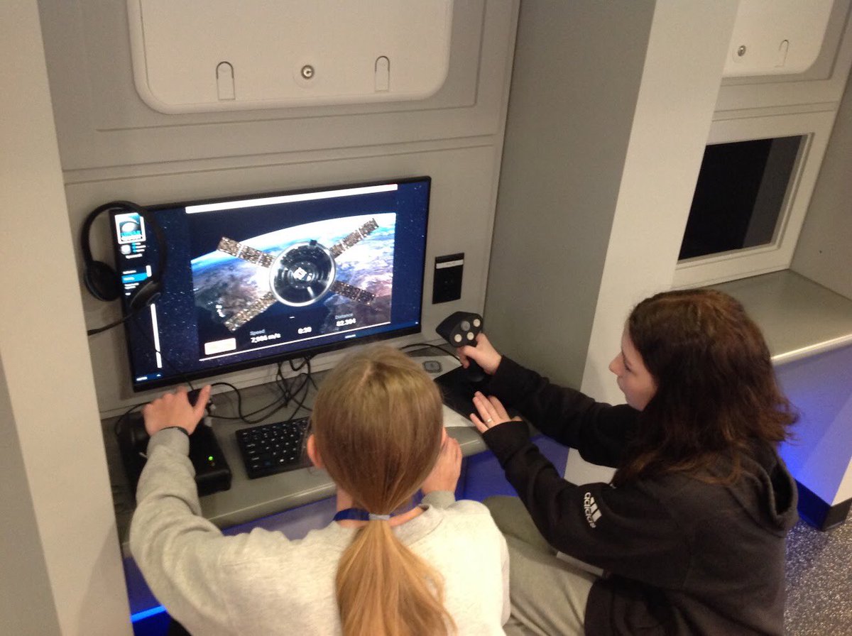 eastmansara's tweet image. Best. Field trip. EVER! In a lunar quest, students had to collaborate and communicate to launch astronauts to the moon, assemble a rover, and explore a lava tube. Highly recommend @ChallengerCtr for a memorable experience. #gmisrocks #mifflinsd