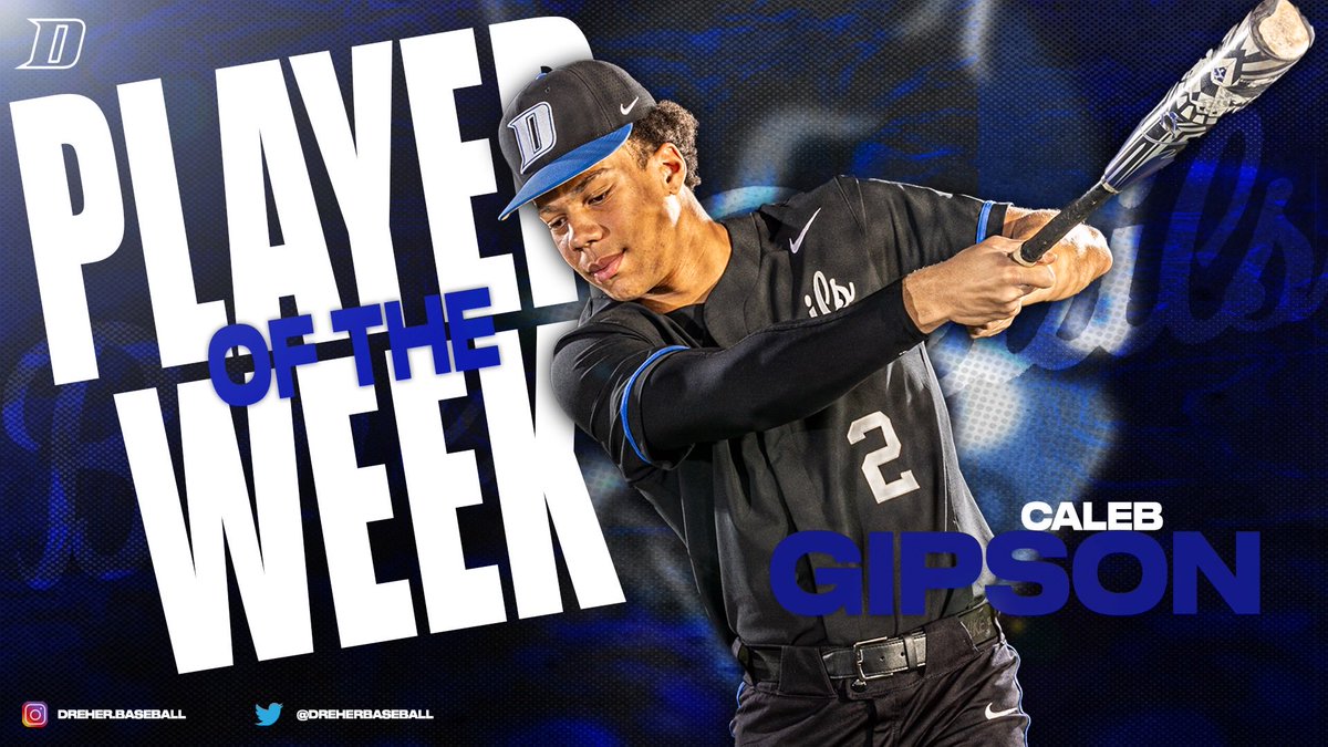 This weeks player of the week is Senior outfielder #2 ⁦<a href="/caleb_gipson11/">Caleb Gipson</a>⁩!! #HornsUp ⁦<a href="/dreherathletics/">Dreher Athletics</a>⁩ ⁦<a href="/dreherbooster/">Dreher Ath Booster</a>⁩ ⁦<a href="/DreherHigh/">Dreher High School</a>⁩