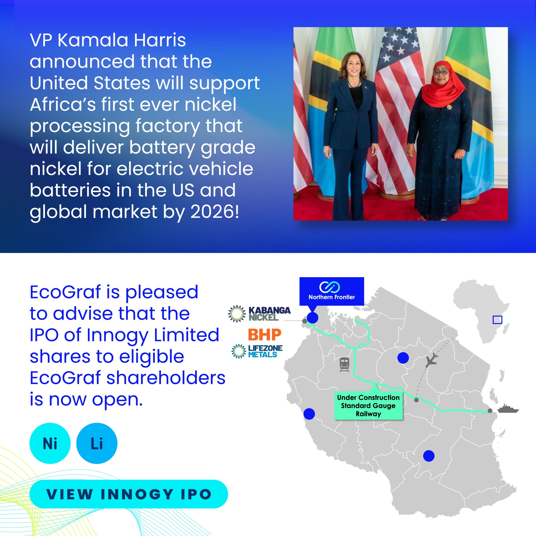 EcoGraf on Twitter "Support for Tanzanian Nickel! VP Kamala Harris