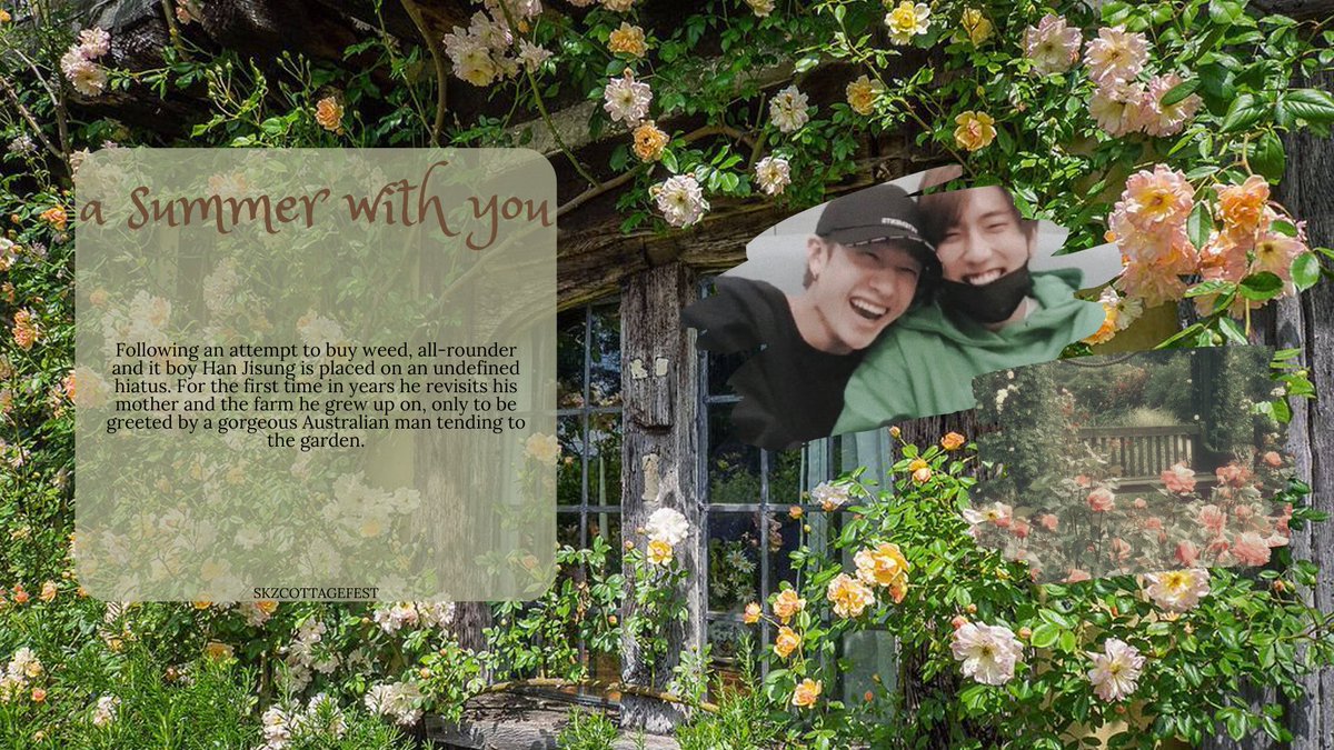 a summer with you

❥ 5k
❥ Teen &amp; Up
❥ Chansung
❥ Implied drug use, Fluff, Little bit of angst, Happy ending

🔗archiveofourown.org/works/43317223…