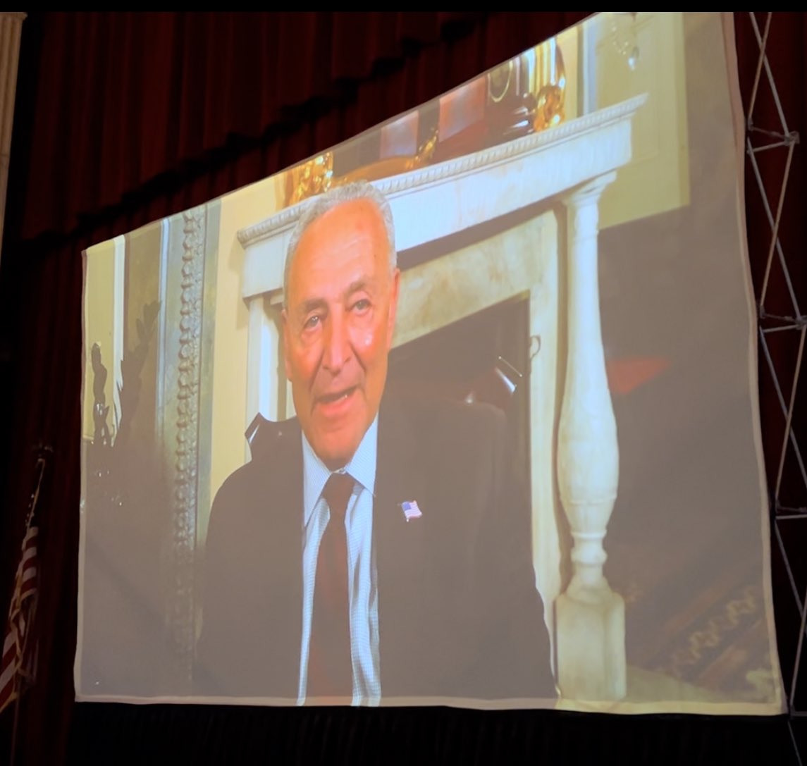 President <a href="/JoeBiden/">Joe Biden</a> and Sen. <a href="/chuckschumer/">Chuck Schumer</a> sent in congratulatory videos as well